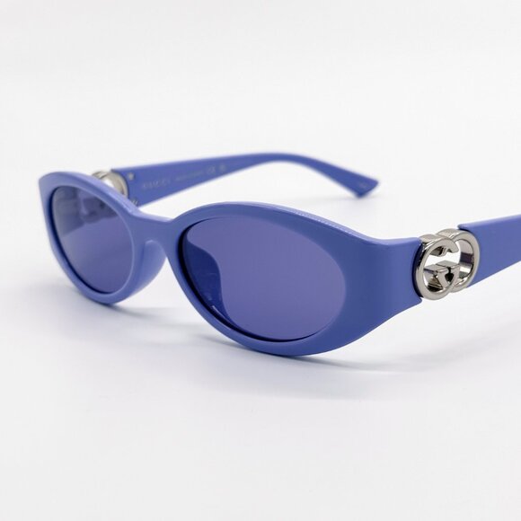 NEW GUCCI SUNGLASSES WOMEN OVAL PURPLE GUCCI GG1662SA 003 - Picture 7 of 11